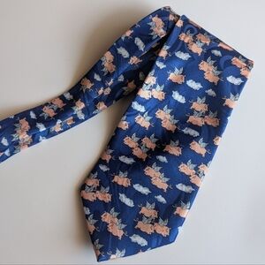 Mantebello  When Pigs Fly Tie Handcrafted In Milano, Italy
